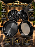 4 LAYER 3 INCH, HEAVY DUTY, ALUMINUM HERB GRINDER, ERGONOMIC, SHARP TEETH